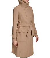 Andrew Marc Sport Scout Wool Blend Belted Trench Coat