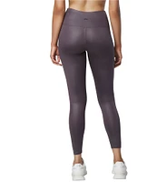 Andrew Marc Sport Solid Liquid High Waisted Pull-On Leggings