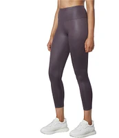 Andrew Marc Sport Solid Liquid High Waisted Pull-On Leggings