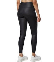 Andrew Marc Sport Solid Liquid High Waisted Pull-On Leggings