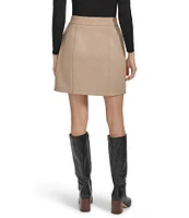 Andrew Marc Sport Stretch Faux Suede Skirt