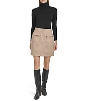 Andrew Marc Sport Stretch Faux Suede Skirt