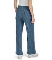 Andrew Marc Sport Stretch Ribbed Flare Pants