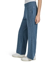 Andrew Marc Sport Stretch Ribbed Flare Pants