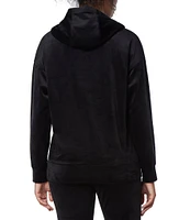 Andrew Marc Sport Velvet Knit Long Sleeve Kangaroo Pocket Hoodie