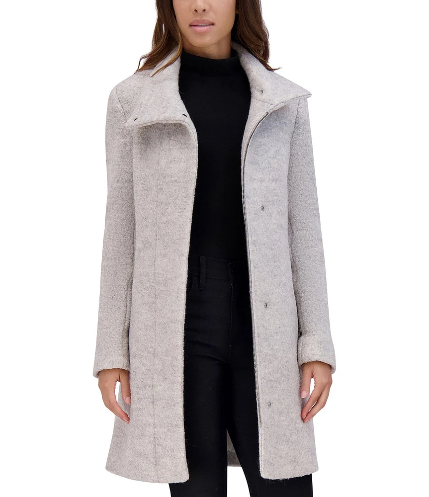 Andrew Marc Sport Verda Wool Blend Collared Walker Coat