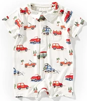 Angel Dear Baby Boys 3-24 Months Off-Road Adventure Golf Bag Applique Shortall