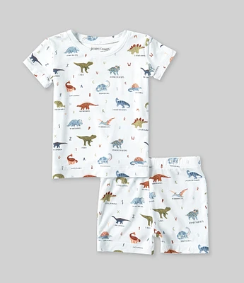 Angel Dear Baby Boys 6-24 Months Dino Print Short Sleeve T-Shirt & Pull-On Shorts Set