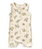 Angel Dear Baby Boys Newborn-12 Months Sea Turtles Sleeveless Shortie Romper