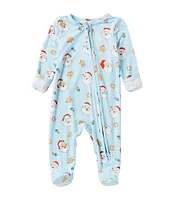 Angel Dear Baby Boys Newborn-24 Months Long Sleeve Santa Printed Zipper Convertible Coverall