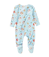 Angel Dear Baby Boys Newborn-24 Months Long Sleeve Santa Printed Zipper Convertible Coverall