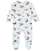 Angel Dear Baby Boys Newborn-9 Months Long Sleeve Duck Printed Zipper Footie Coverall