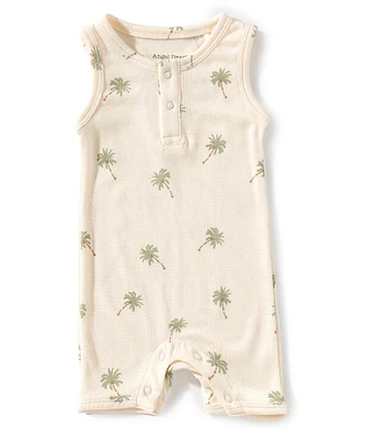 Angel Dear Baby Boys Newborn Palm Trees Sleeveless Shortie Romper