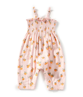 Angel Dear Baby Girls 3-24 Months Sweet Clementines Smocked Romper
