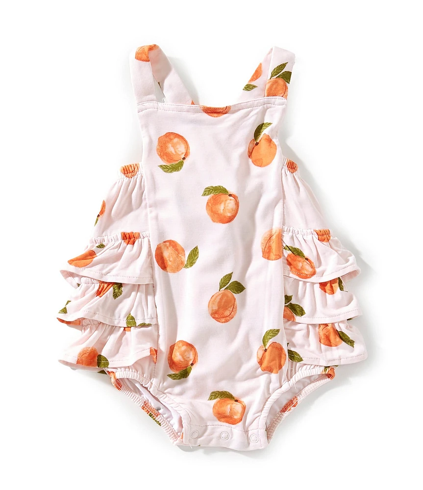 Angel Dear Baby Girls 3-24 Months Watercolor Peaches Sunsuit Romper