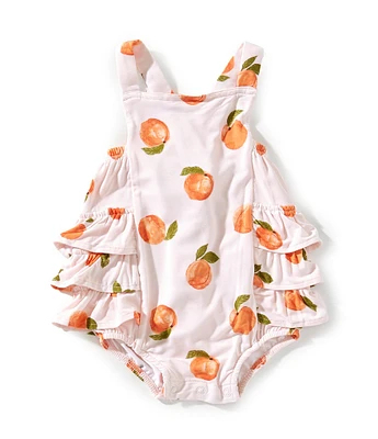 Angel Dear Baby Girls 3-24 Months Watercolor Peaches Sunsuit Romper