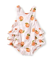 Angel Dear Baby Girls 3-24 Months Watercolor Peaches Sunsuit Romper
