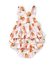 Angel Dear Baby Girls 3-24 Months Watercolor Peaches Sunsuit Romper