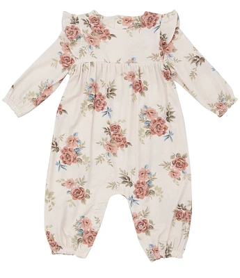 Angel Dear Baby Girls 6-24 Months Roses Print Smocked Romper