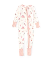 Angel Dear Baby Girls 6-24 Months Ruffle 2-Way Zipper Ballet Footie