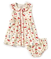 Angel Dear Baby Girls 6-24 Months Watercolor Cherries Sleeveless Dress