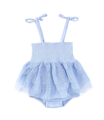 Angel Dear Baby Girls Newborn-24 Months Solid Tutu Smocked Bubble