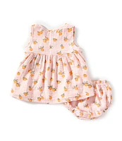 Angel Dear Baby Girls Newborn-24 Months Sweet Clementines Kimono Dress