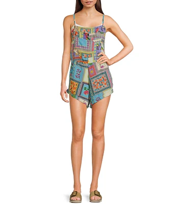 Angie Patchwork Print Romper