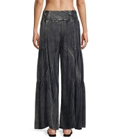 Angie Smocked Waist Tiered Wide Leg Pants