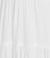 Angie Spaghetti Strap V-Neck Fit & Flare Tank Solid Dress