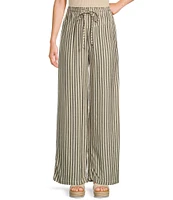 Angie Striped Wide Leg Full Length Pants