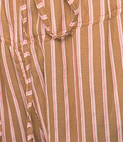 Angie Striped Wide Leg Full Length Pants