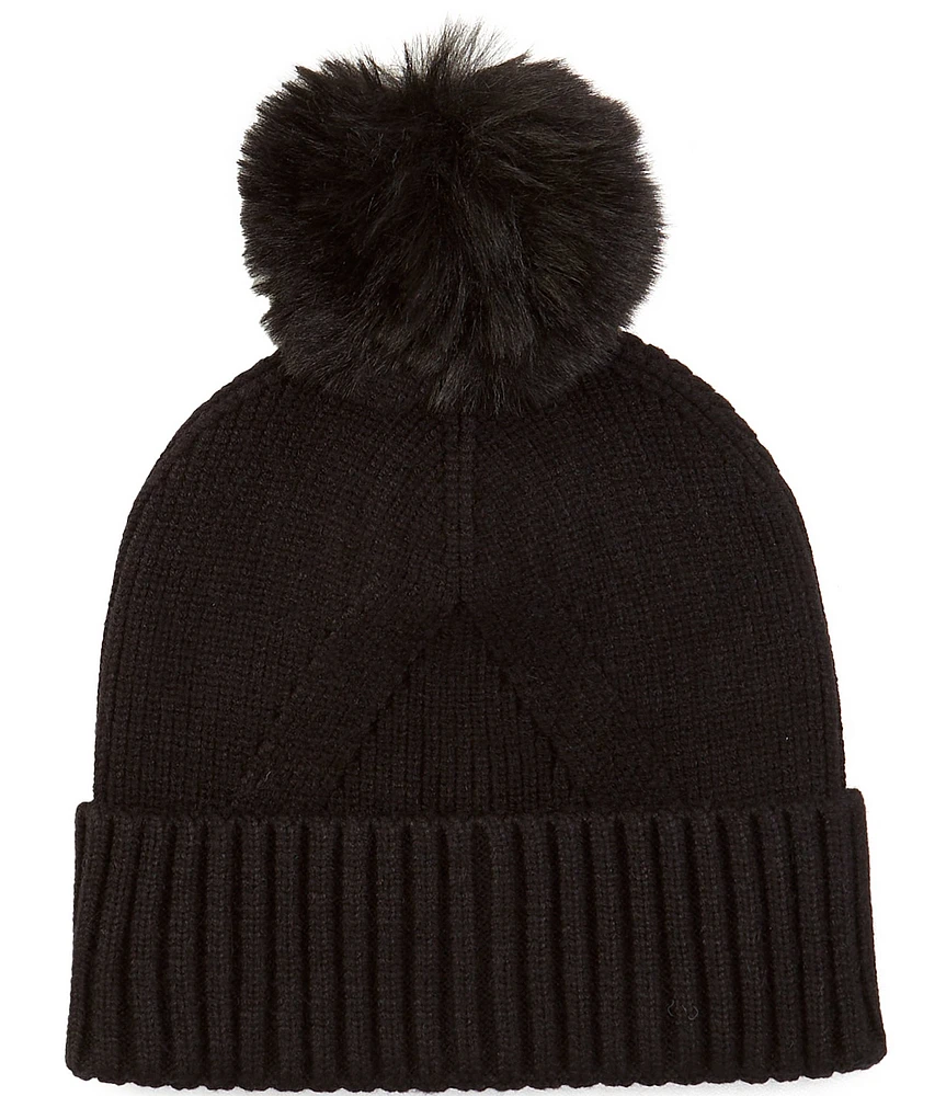 Anna & Ava Basic Pom Knit Beanie