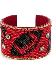 Anna & Ava Beaded Football Cuff Bracelet