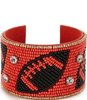 Anna & Ava Beaded Football Cuff Bracelet