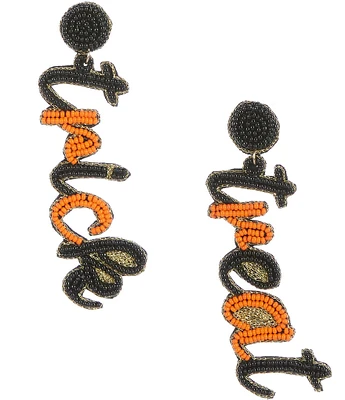 Anna & Ava Beaded Halloween Trick or Treat Drop Earrings