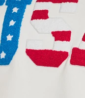 Anna & Ava Block U.S.A Cropped Pullover