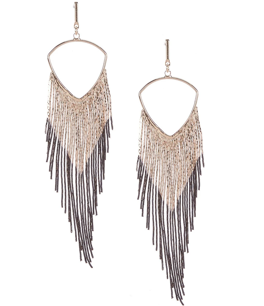 Anna & Ava Chain Fringe Hoop Earrings