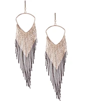 Anna & Ava Chain Fringe Hoop Earrings