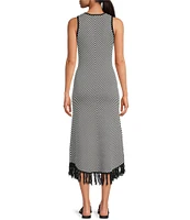 Anna & Ava Chevron Knit Tassel Cover Up