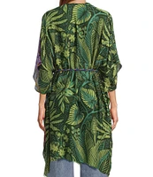Anna & Ava Colorblock Palm Print Kimono