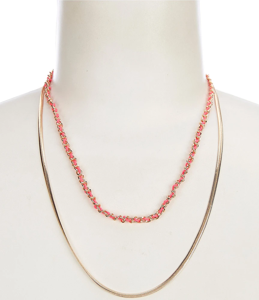 Anna & Ava Cord Short Multi-Strand Necklace