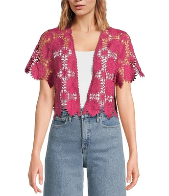 Anna & Ava Cropped Sunflower Lace Topper