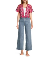 Anna & Ava Cropped Sunflower Lace Topper