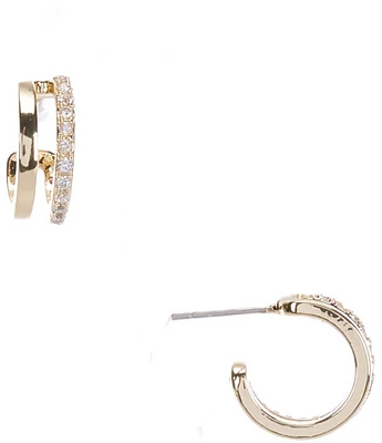 Anna & Ava Cubic Zirconia Stone Waterproof Double Hoop Earrings