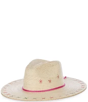 Anna & Ava Embroidered Palm Panama Hat