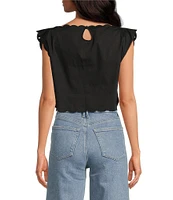 Anna & Ava Eyelet Top