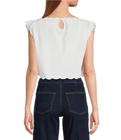 Anna & Ava Eyelet Top
