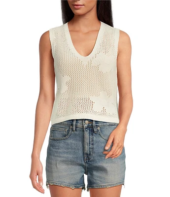 Anna & Ava Flower Knit Tank
