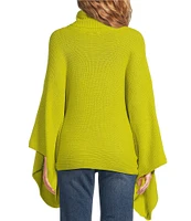 Anna & Ava High-Low Solid Turtleneck Poncho